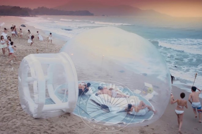 梅列充气球形帐篷